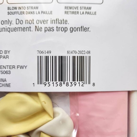 Celebrate It Easter Balloon Happy Easter Balloons Kit, "Hoppy Easter" Pink, Blue - Picture 5 of 7